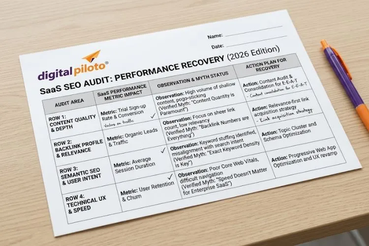 Ranking Loss Myths in SaaS SEO: An Audit Worksheet for 2026